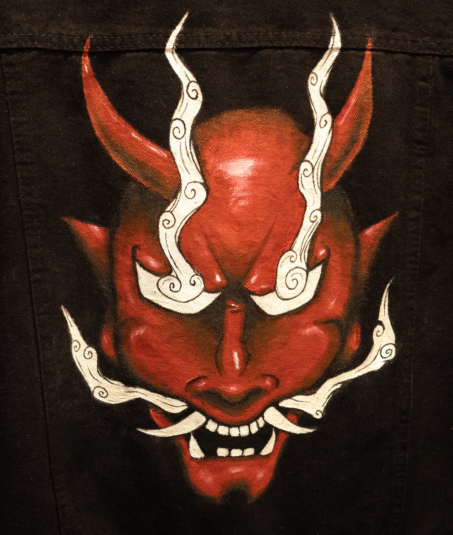 Unisex Hand-Painted - Japanese Oni Mask